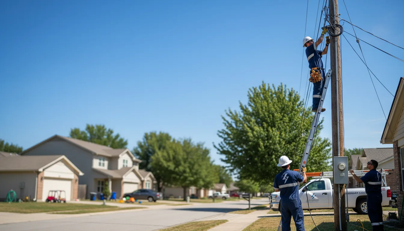 Residential electrician providing installation services in Fay, OK